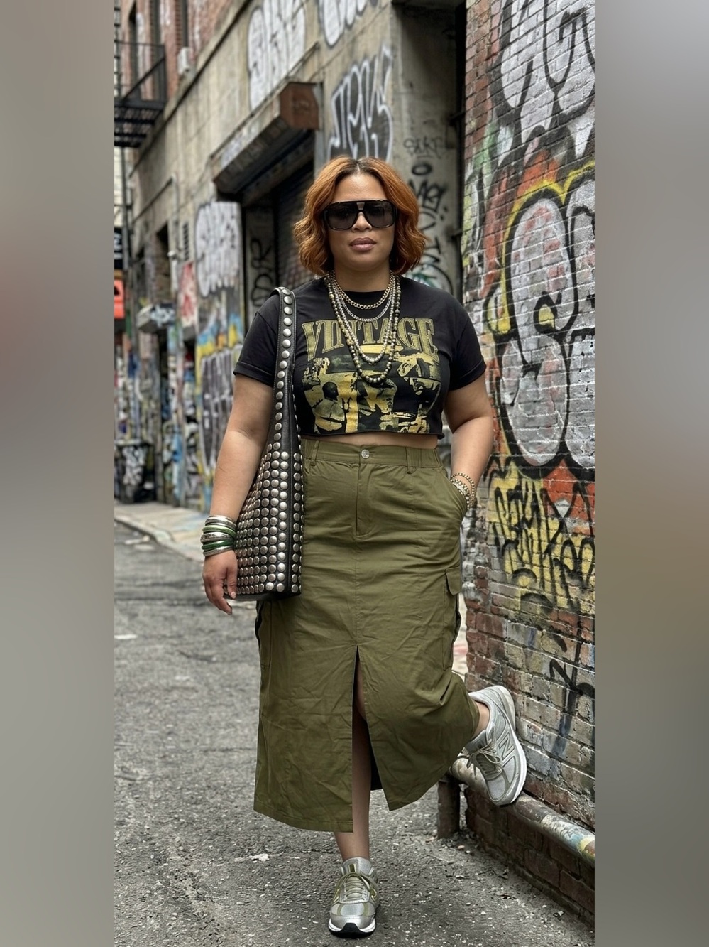 Plus Cargo Skirt